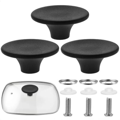 VHV - Dekselknop - Pan deksel knop - Braadpan knop - Vervangende dekselknop - Knop voor pannendeksel - Dekselgreep pan - Braadpan accessoire - Pan knop vervangen - Voor braadpan - Voor kookpan - Voor keuken