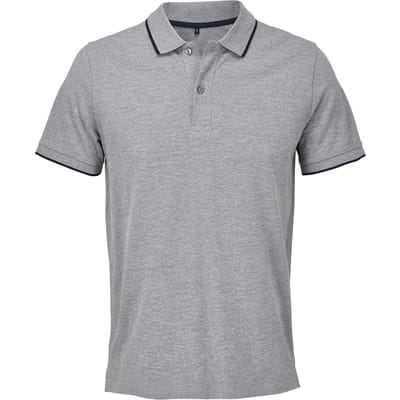 SOLS Unisex Volwassen Palermo Polo Shirt (Grijs Marl/Frans Marineblauw)