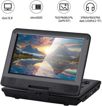 Draagbare DVD-speler - Filmscherm Speler - Films Kijken - 270 Graden Draaibaar - 78 inch - Zwart