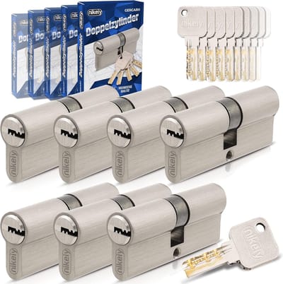 Cilinderslot Set - Profielcilinders - Deur Beveiligen - Gelijksluitend Systeem - 70mm Lengte