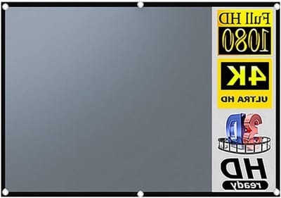 Projectiescherm - Beamer scherm - Thuisbioscoop creëren - Kreukvrij polyester - 110 inch - Wit