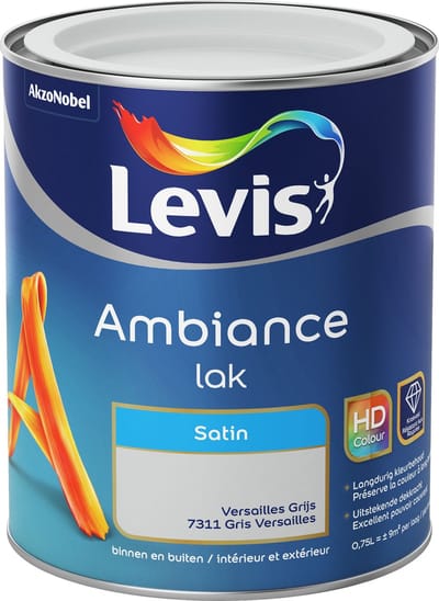 Levis - Ambiance Lak Satin - Versailles Grijs - 0,75 L