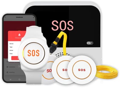 Neroo LifeLink Startset - Persoonlijk alarm voor ouderen - SOS-horloge en SOS-knop - Zonder abonnement - Meldingen direct naar familie via de app