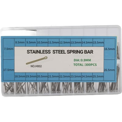 0.9mm 304 Stainless Steel Watch Bracelet Split Pins Watch Parts Assortment 7.5?26,5 mm white
