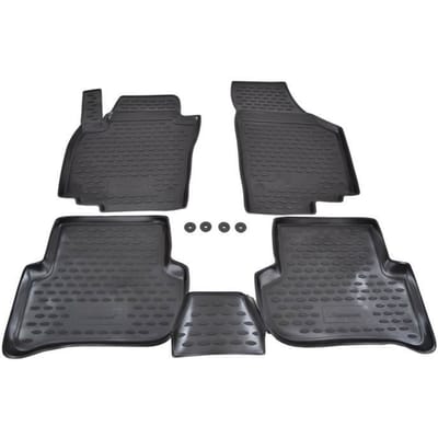 Tapis De Sol En Caoutchouc 3D - J&J AUTOMOTIVE - Skoda Yeti 2009-2017 - Noir - Sur Mesure - Antidérapant noir