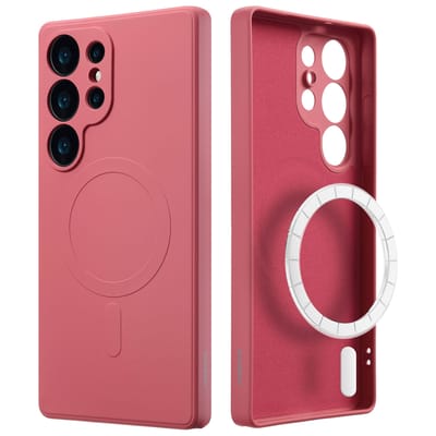 imoshion Hoesje - Geschikt voor Samsung Galaxy S25 Ultra - Color Backcover met Magnetische Ring - Dusty Rose