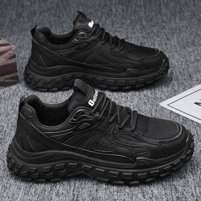 Heren Luxe Sneakers Nieuwe Sport Hardloopschoenen voor Tiener Casual Sneaker Schoenen Heren Chunky Sneakers Nieuwe Schoenen voor Heren Designe 42 zwart