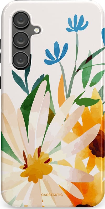 Casetastic Hoesje Geschikt voor Samsung S23 FE - Stijlvolle Beschermende Duo-layer Case - Veld vol zon