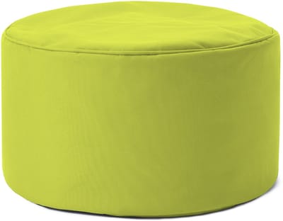 Lumaland Zitzak poef | Compacte zitzak met 3-in-1-functie: comfortabele poef, handig tafeltje en stijlvolle voetenbank voor binnen en buiten | Met flexibele EPS-vulling | Ø 25 x 45 cm