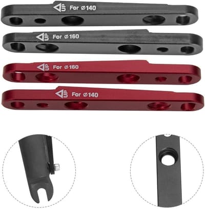 Schijfrem Conversie Adapter - Remklauw Beugel - Racefiets Remmen - Lichtgewicht Aluminium - 140mm 160mm - Rood