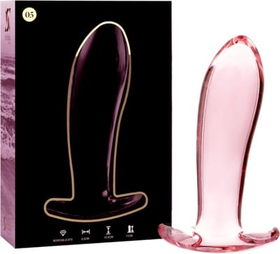 Nebula Series By Ibiza - Model 5 Anale Plug Borosilicate Glass Pink 12.5 Cm -O- 3.5 Cm
