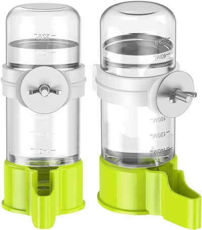 Vogelbadjes, automatische vogelbad, waterdispenser van kunststof voor vogelkooi, groene waterdispenser voor parkieten, parkieten, parkieten, onafscheidelijke parkieten (niet voor de F