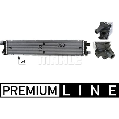 Lage-temperatuurRadiator, laadluchtRadiator MAHLE CIR 1 000P
