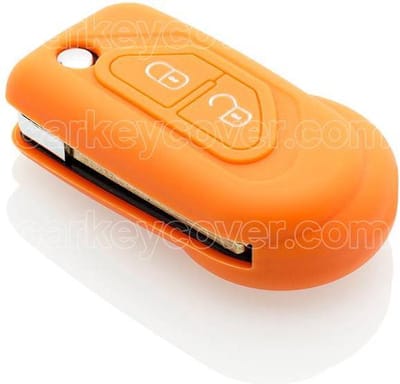 Autosleutel Hoesje geschikt voor Citroën - SleutelCover - Silicone Autosleutel Cover - Sleutelhoesje Oranje