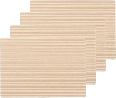 Wicotex Placemats Othos - 4x - beige - 30 x 43 cm - anti slip laag - Teflon coating toplaag