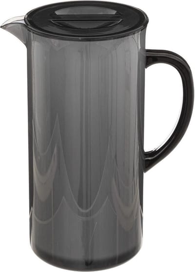 5Five Sapkan/schenkkan karaf - zwart - met deksel - 1950 ml - kunststof - Limonade/water