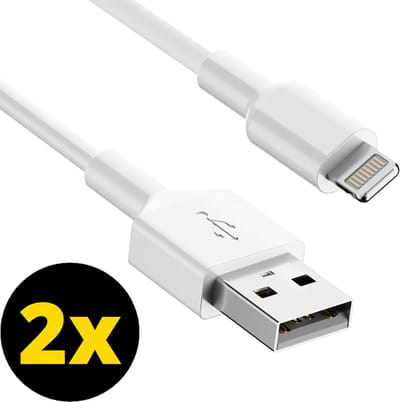 ThunderGold 2x Oplader kabel geschikt voor iPhone - Kabel geschikt voor lightning - Oplaadkabel - USB kabel - Lader kabel