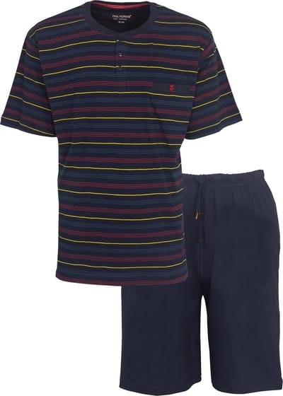 Paul Hopkins Heren Shortama - Borstzakje - Donker Blauw - Maat S