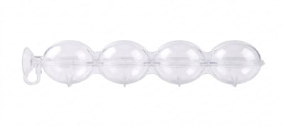 Ice Ball Maker - Plastic - Handig in Gebruik - 4 ronde ijsblokjes - Vaatwasmachinebestendig - Whisky - Transparant - IXEN