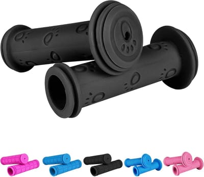 Antislip Fietshandgrepen voor Kinderen - Rubberen Stuurgrepen met Stootbescherming voor Fiets en Scooter
