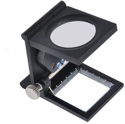 Dailygoods - Draagbaar Vergrootglas - 10x Vergroting - Met LED-lamp - Zwart - Voor Textiel en Sieraden - Ideaal voor Reparatie en Detailwerk