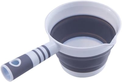 Vouwbare Plastic Lepel voor Water en Shampoo - Handige Keuken- en Badaccessoire in Grijs voor Tuin en Douche