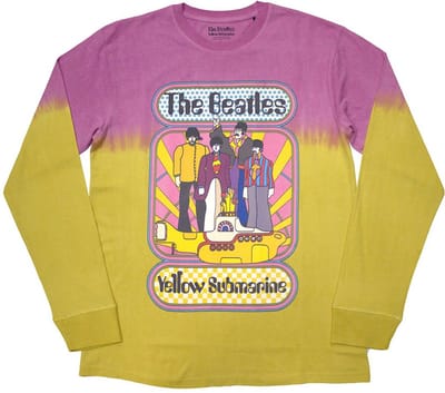 The Beatles - Yellow Submarine Band Frame Longsleeve shirt - S - Geel/Roze