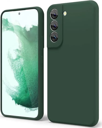Hoesje met Camera Bescherming Geschikt voor Samsung Galaxy S22 | Back Cover | Dun | Flexibel TPU | Donkergroen