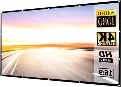Projectiescherm Opvouwbaar - Draagbaar Scherm - Thuisbioscoop Ervaring - 170 Graden Kijkhoek - 120 Inch - Wit