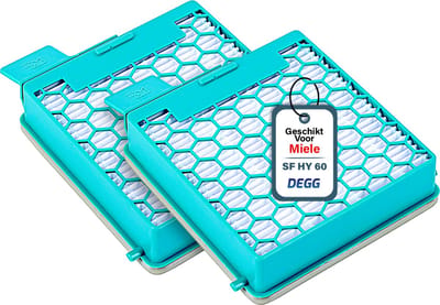 DEGG® - HEPA filter geschikt voor Miele boost CX1 series - Vervangt SF HY 60 filter - Blauw - Hygiene airclean 60 - 2 STUK(S)