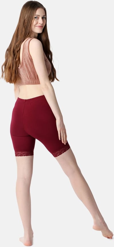 Bellivalini BLV-BLV50-216-LE Dames Leggings - Sport - Vrijetijdsbroek - Kort - Viscose - Sporbroek - Yogabroek - Wijn - XS