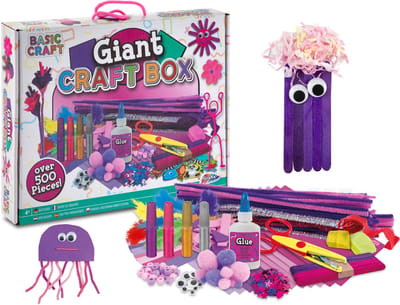 Knutselen Meisjes 500pcs - Knutselkoffer voor Kinderen - Creatief Speelgoed - Knutselpakketten - Joya Creative