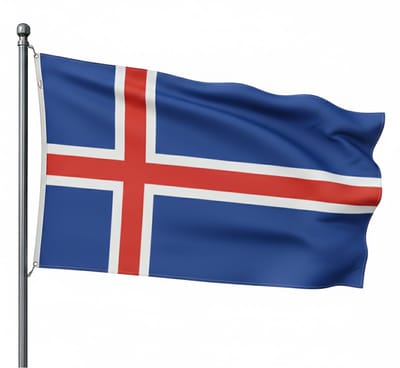 Trasal - vlag Ijsland - ijslandse vlag - 150x90cm