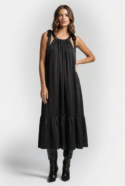 & Other Stories Michi Dress Black Maat: 38 | Midi Jurken Outlet | Dames | Zwart