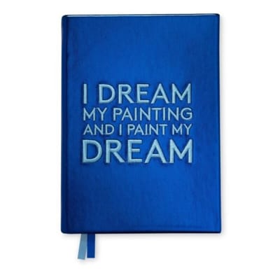 Bien moves notitieboekje geborduurd, i dream my painting, van gogh quote