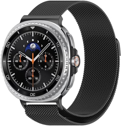 Chiguard Bandje geschikt voor Samsung Galaxy Watch 8 44mm / 8 40mm / 8 Classic Bandje – RVS Horlogeband – Magnetisch - Verstelbare Milanese Band - Zwart
