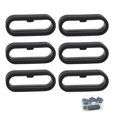 Dailygoods - Sluitringen voor Horlogeband - 20 mm Siliconen Lussen (6 Stuks)