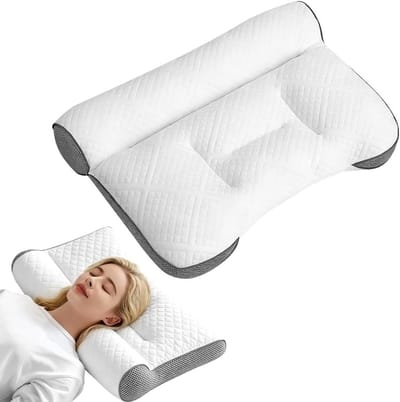 Ergonomisch Hoofdkussen van Geheugenfoam voor Optimale Nekondersteuning, Anti-Snurk Kussen voor Zij-, Rug- en Buikslapers met Oorgat