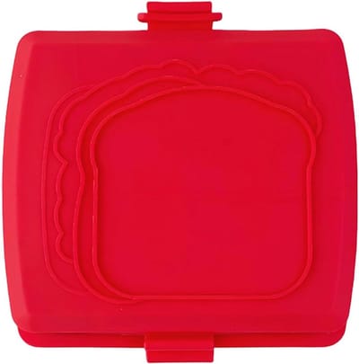 Reissandwichmaker - Compact ontbijtapparaat - Snelle maaltijden - Antiaanbakplaten - 43 x 169 x 43 cm - Rood