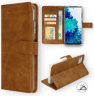 Casemania Hoesje Geschikt voor Oppo A16 & A16S Bruin - Portemonnee Book Case - Kaarthouder & Magneetlipje