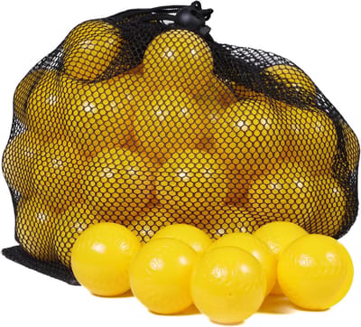 Trainingsballen Honkbal - Kleine Oefenballen - Slag Training - 60 Stuks Set - Ping Pong Grootte - Geel