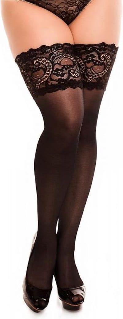 Glamory Comfort - Hold-up kousen - 20 den - maat 2XL - zwart