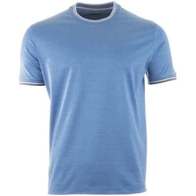 Paul & Shark T-Shirt Shark Tag Double Mercerised Jersey Cotton Blue Bonnet / male
