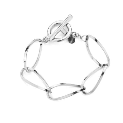 Bijoutheek JE12858 Armband Groffe Schakel Zilver