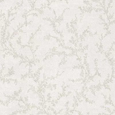 Natuur behang Profhome 790903-GU vliesbehang hardvinyl warmdruk in reliëf licht gestructureerd met bloemmotief mat grijs crèmewit lichtgrijs 5,33 m2
