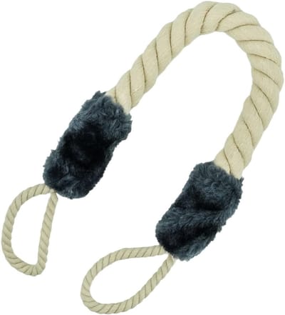 Veilige Deurstopper voor Kinderen en Huisdieren, 60 cm Katoenen Lanyard en Handgreepbeveiliging, Voorkom Vingerschade en Deurschade (Blauw)