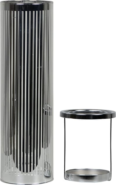 *windlicht cilinder zilver streep medium 30cm*