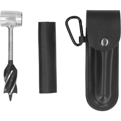 Bushcraft Handboor Hoge Snelheid Staal Handboor Sleutel voor Houtbewerking Kamperen Zwart