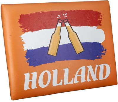 Bier krat zitkussen Nood stoel -Holland - 34x44x5 voor studenten op de camping of gewoon thuis