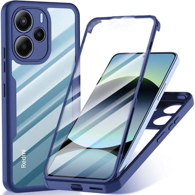 Hoesje geschikt voor Xiaomi Redmi Note 14 4G 164.8mm - Techsuit ColorVerse 360 Case met Screenprotector - Blauw